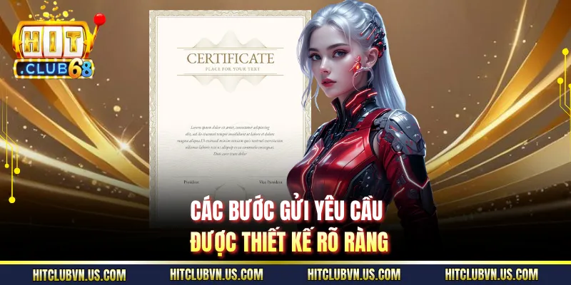 cac buoc gui yeu cau duoc thiet ke ro rang Các bước gửi yêu cầu được thiết kế rõ ràng