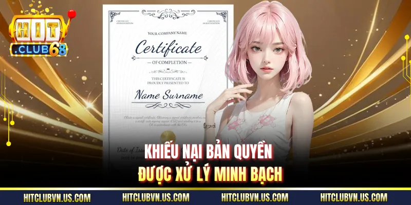 khieu nai ban quyen duoc xu ly minh bach Khiếu nại bản quyền được xử lý minh bạch
